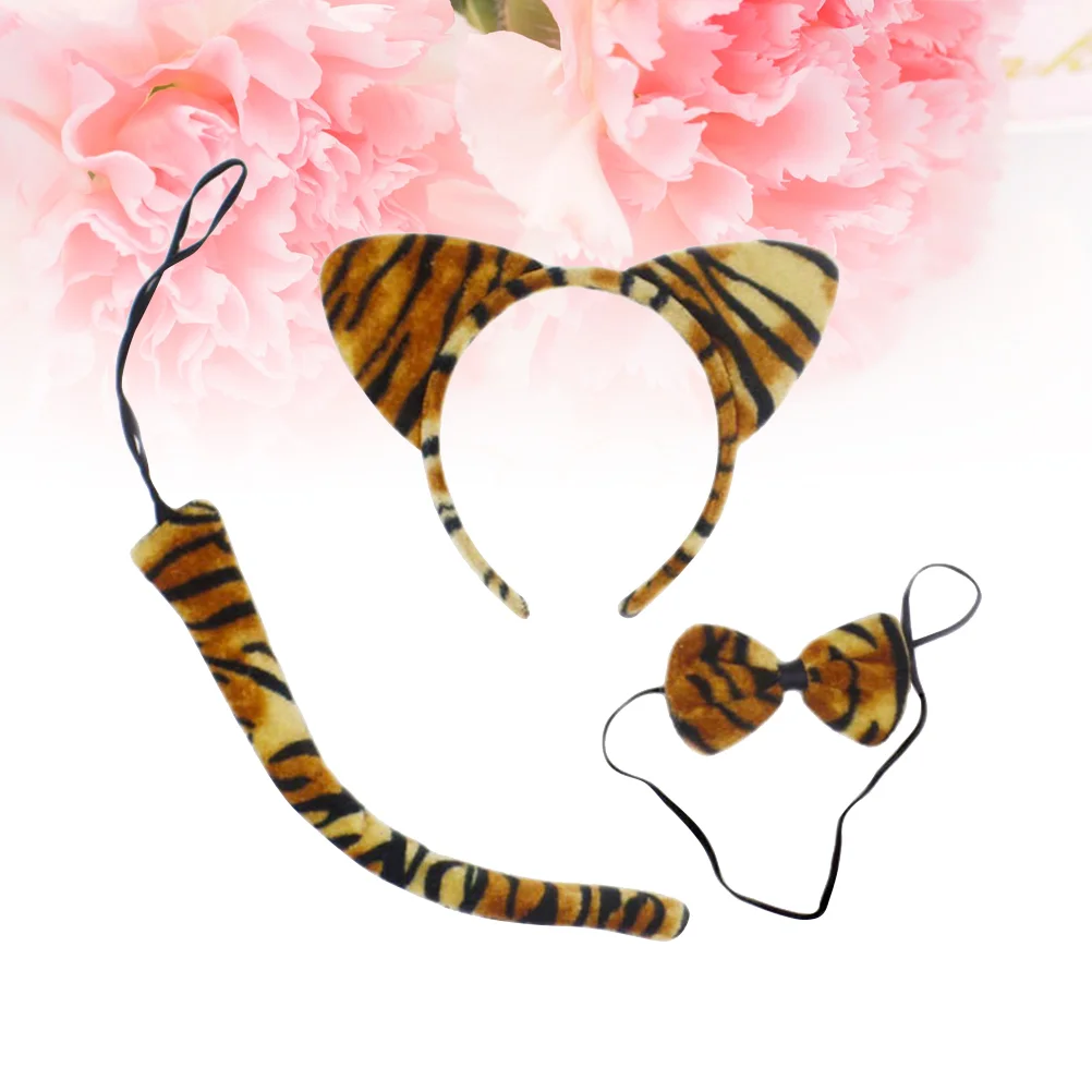 

3Pcs Kids Cat Ears Headband Bow Ties Tail Set Party Cosplay Costume ( ) cat cosplay cat cosplay set