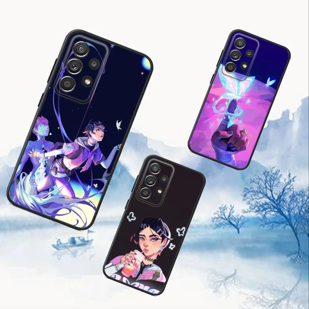 

Clove V-Valorant-S Game Phone Case For Samsung S25,S24,S21,S22,S23,S30,Ultra,S20,Plus,Fe,Lite,Note,10,9,5G Black Cover
