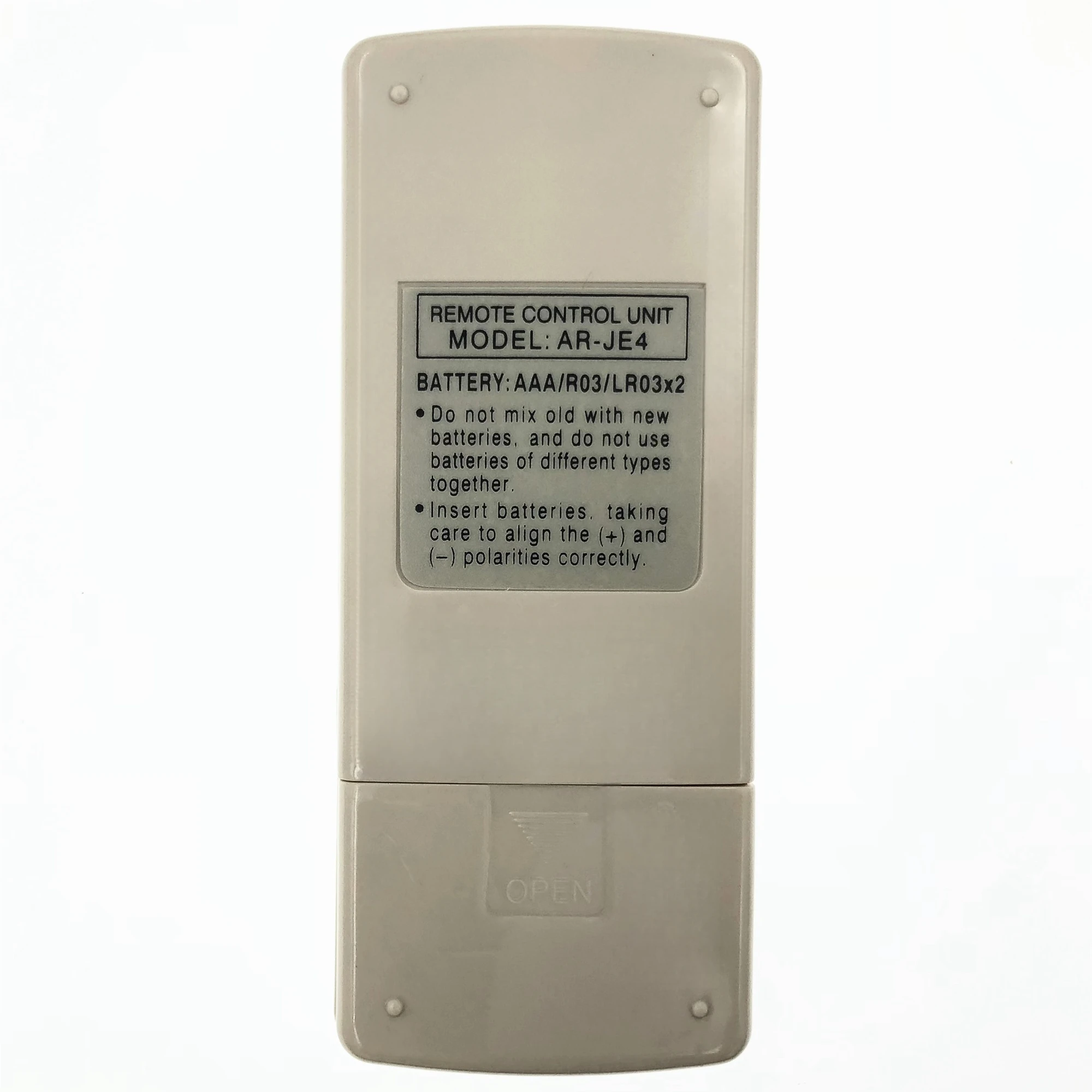 Télécommande de remplacement AR-JE4 pour climatiseur FUJITSU GENERAL ASWX09F, ASWX12F, ASY12USBCW. AR-JE5, AR-PV1, AR-JE6, AR-JE8.