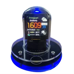 Feature Packed WIFI Weather Station Clock with Animation Uploads  Electronic Photo Album Function Desktop Decoration