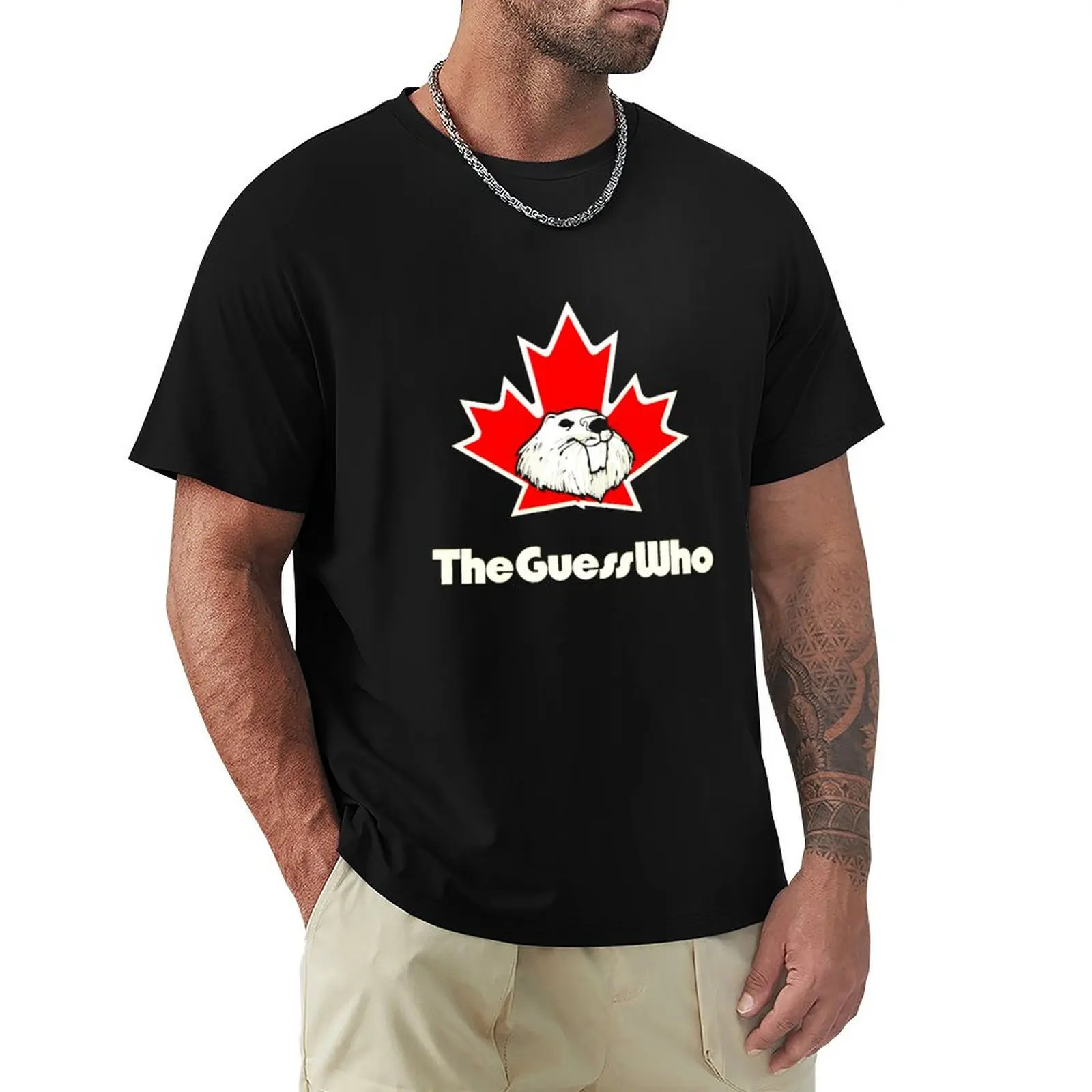 The Guess Canadian Beaver Who T-Shirt Basic Casual Wear Short Sleeve Top
