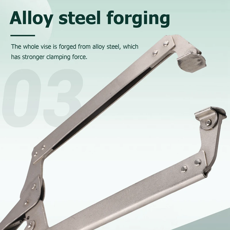 TOP C Type Fixture Metal Face Clamp Welded Steel Clip Jaw Locking Welding Pliers Woodworking Tenon Positioning Tool