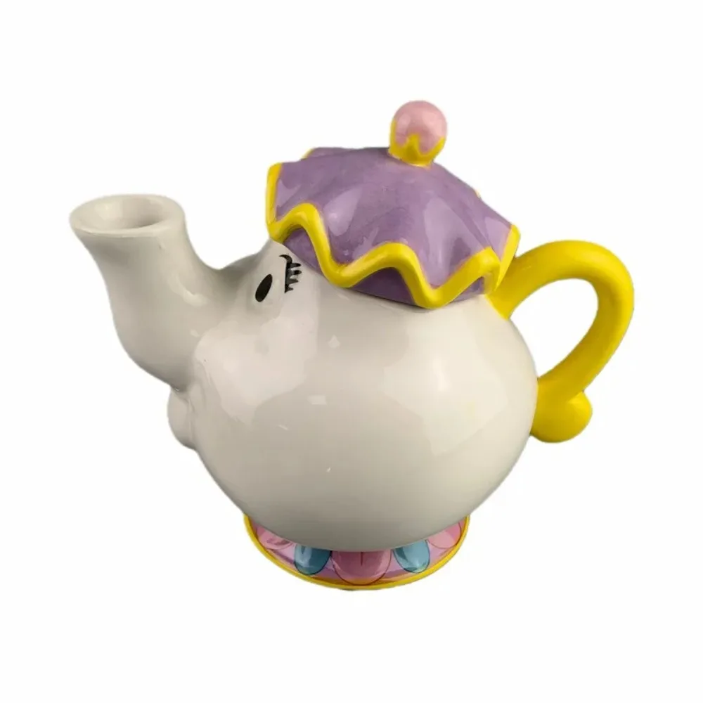 2024 Teapot Mrs  Archie Cup Beauty and The Beast Teapot Gold-plated Plate Teacup Mrs  PottsChip Tea Pot and Cup Set