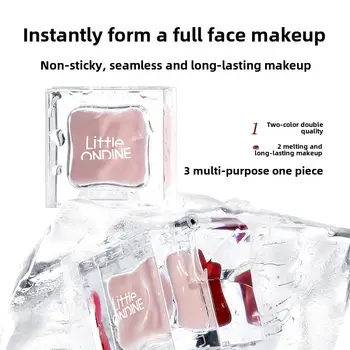 小奧丁小冰塊系列腮紅膏雙效唇膏膏高光多用途韓國腮紅 10 最佳銷售 小奧丁 - №10