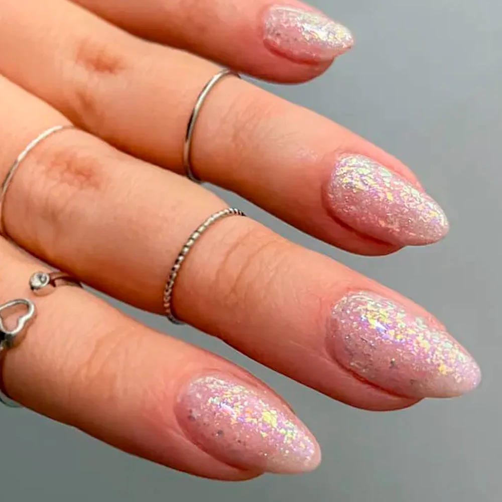 هلام الأظافر اللامع من كودي جل ديسكو أوبال جل ، طلاء الأظافر ، بريق بالأشعة فوق البنفسجية ، جل لامع ، معطف علوي ، ورنيش جل الشفق ثلاثي الألوان ، 15