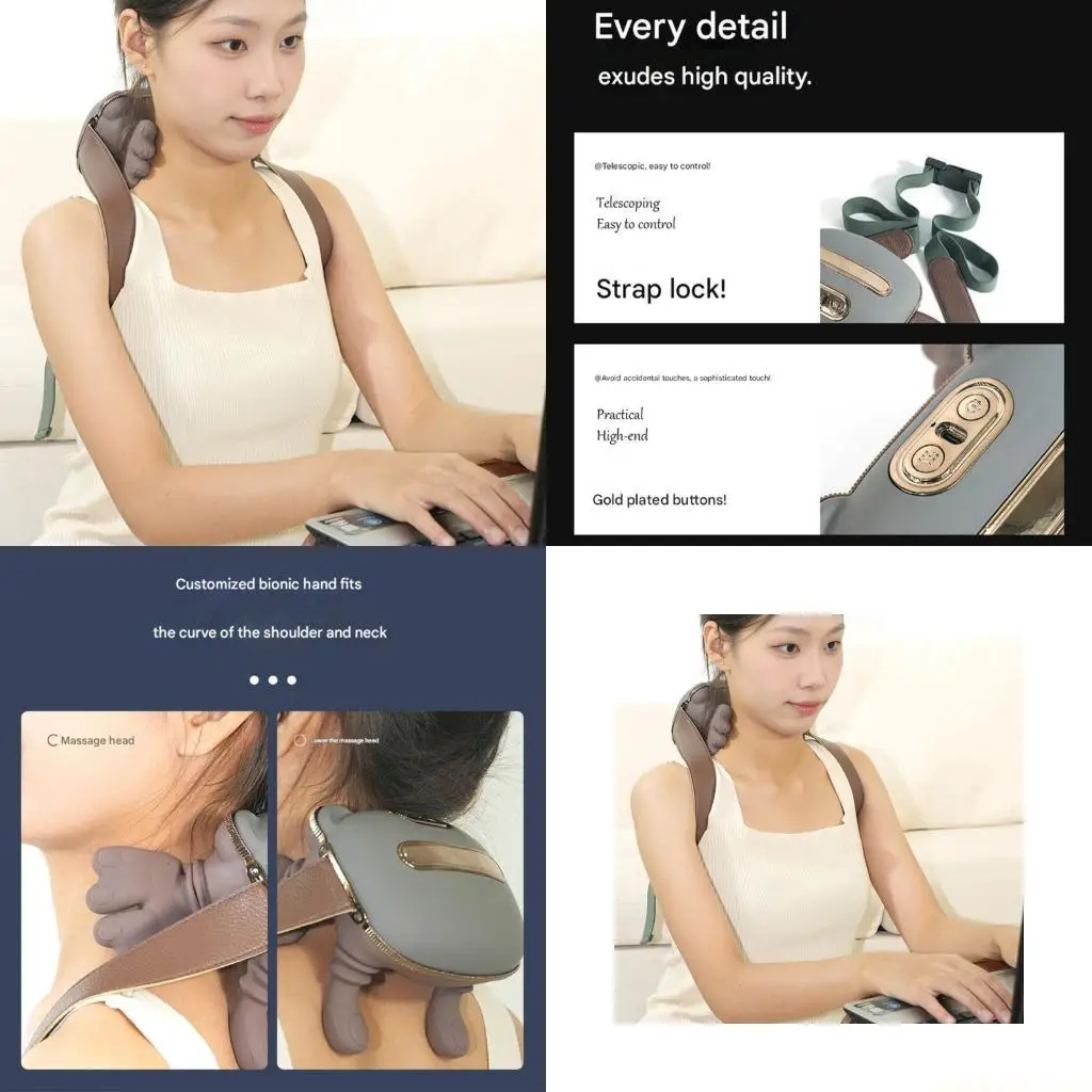 

Массажер для моделирования пальцев, шеи, плеч, беспроводной массажер для шеи, шейного отдела, массажная шаль, бесщеточный на год