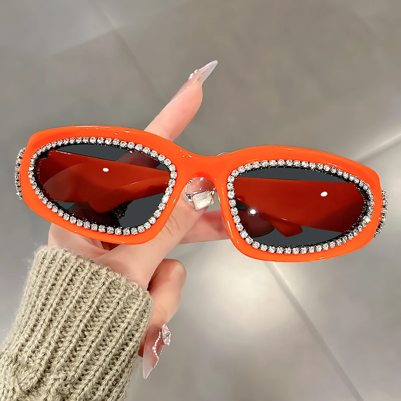 

Fashionable diamond-encrusted glasses, trendy and individual-style decorative glasses, outdoor bicycle goggles, sunglasses