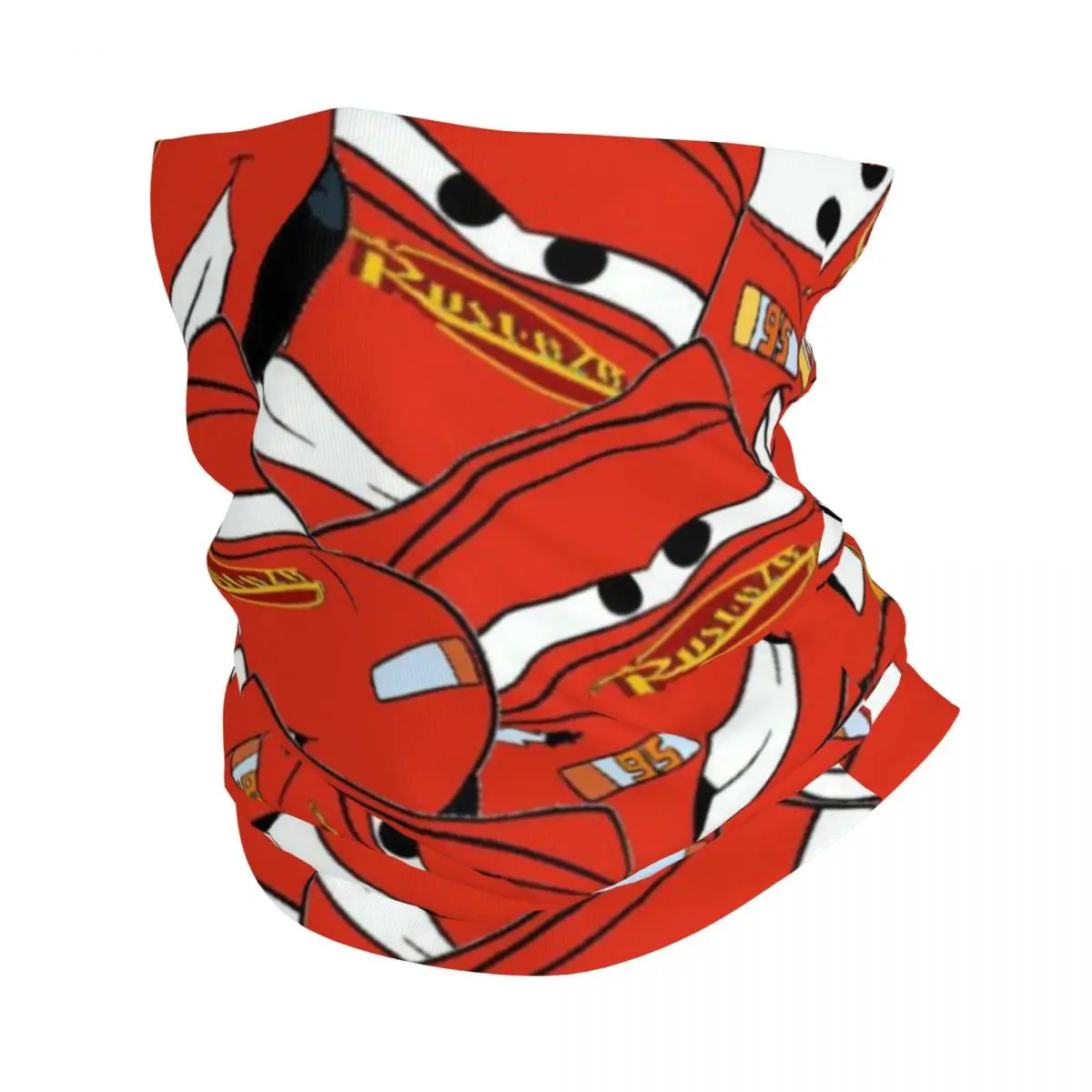 Custom Lightning McQueen Collage Winter Headband Neck Warmer Men Women Ski Cycling Tube Scarf Happy Face Bandana Gaiter