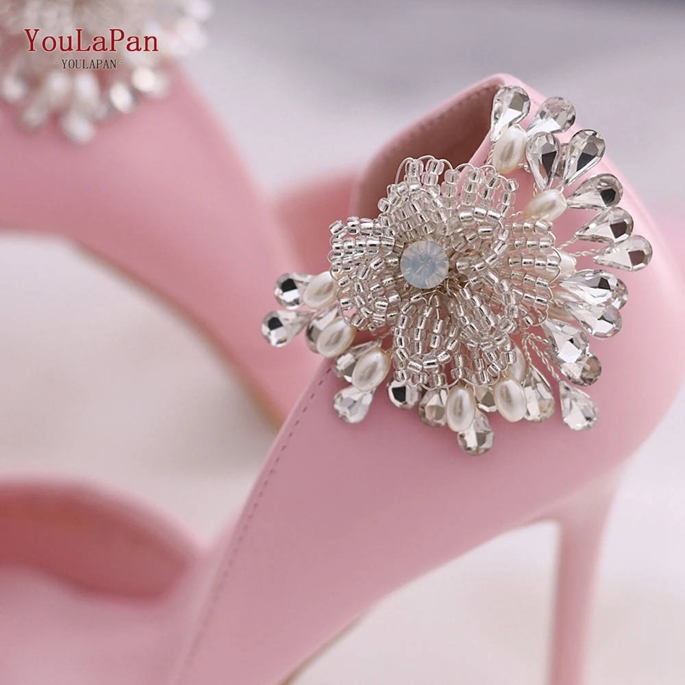 YouLaPan Bridal Shoe Clips Buckles High Heel Decoration Rhinestone Shoe Clip Lady Wedding Shoe Accessories Flat Shoe Buckles X12