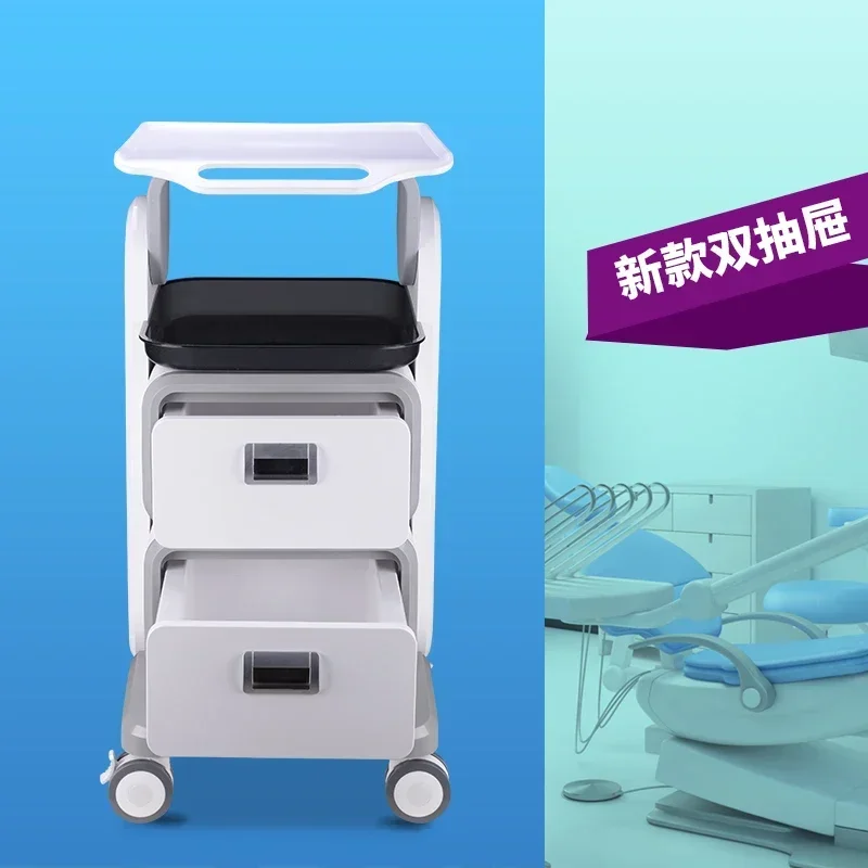 Salon Trolleys Hospital Medical Dental Tool Cart Beauty Salon Equipment Instrument Utility Cart Plastic Storage Cart with Wheels