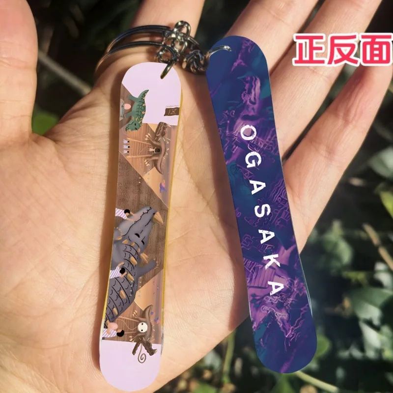 Creative Acrylic Snowboard Keychain Pendant