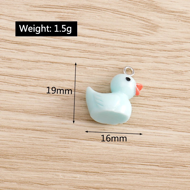 10 Stück niedliche, bonbonfarbene Harz-Tieranhänger in Form von Gummibärchen und Enten für die Schmuckherstellung, Ohrringe, Anhänger, Halsketten, DIY-Bastelbedarf – Detail 7