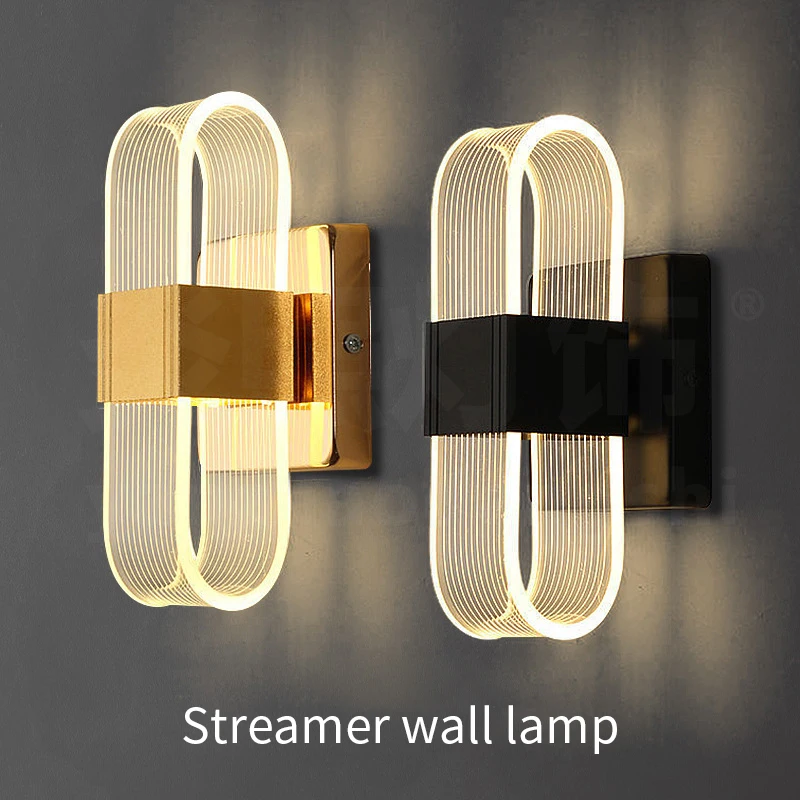 

Modern Internal Acrylic Wall Light Fixture Nordic LED Sconce Wall Lamp For Bedroom Corridor Stairs TV Home Decorations Lighting