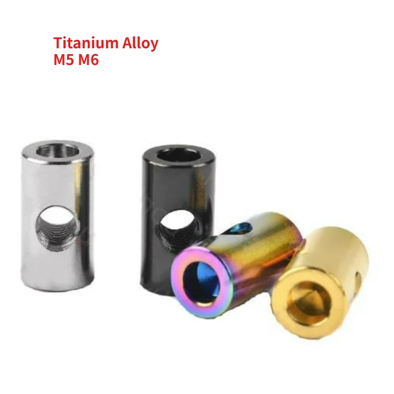 1pcs Titanium Alloy M5 M6 Cylindrical Nuts for Bicycle Sitting Rod Seat Post Fixed Nut Modification