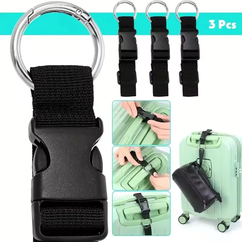 Travel Luggage Fixed Strap Backpack External Strap Portable Strap With Release Buckle Add-A-Bag Luggage Strap Belt Jacket Holder