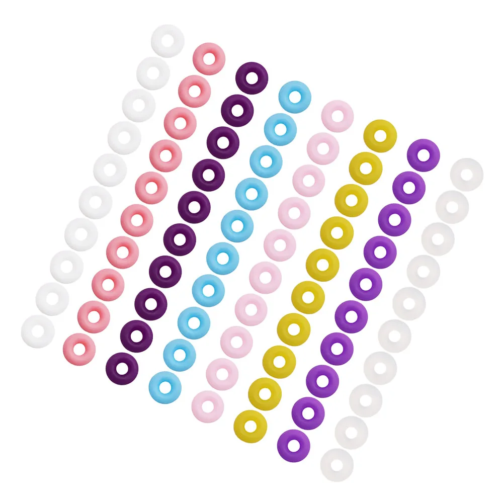 

100 Pcs Making Mixed Color Positioning Beads Necklace Jewelry Charms for Silica Gel Travel