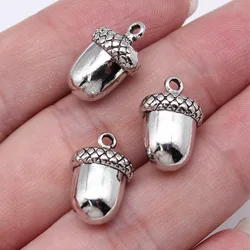 WYSIWYG 5pcs 17x10x11mm 2 Colors 3D Acorn Charms Hazelnut Charms Pendant For DIY Jewelry Making Jewelry Craft Findings