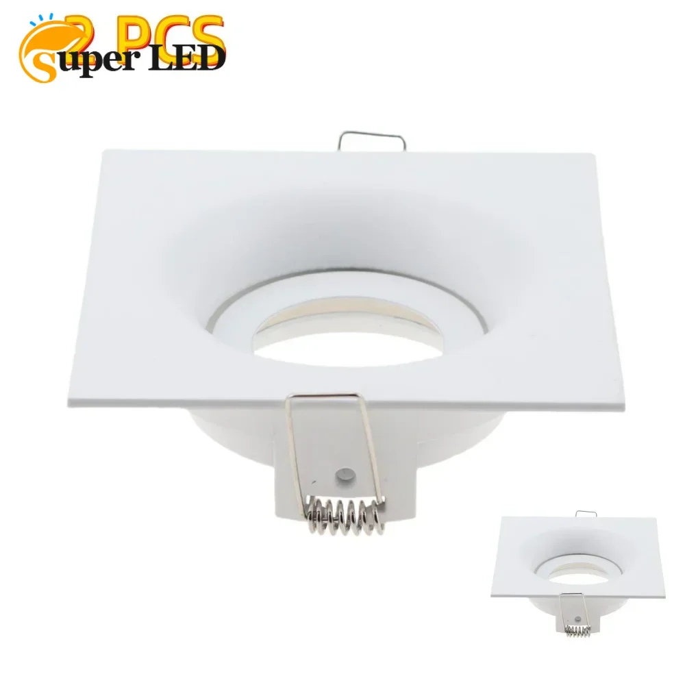 

2pcs White Black Home Lighting GU10/MR16 LED Light Frame MR16 Embedded Spot Light Downlight Frame Zinc Alloy Light Frame