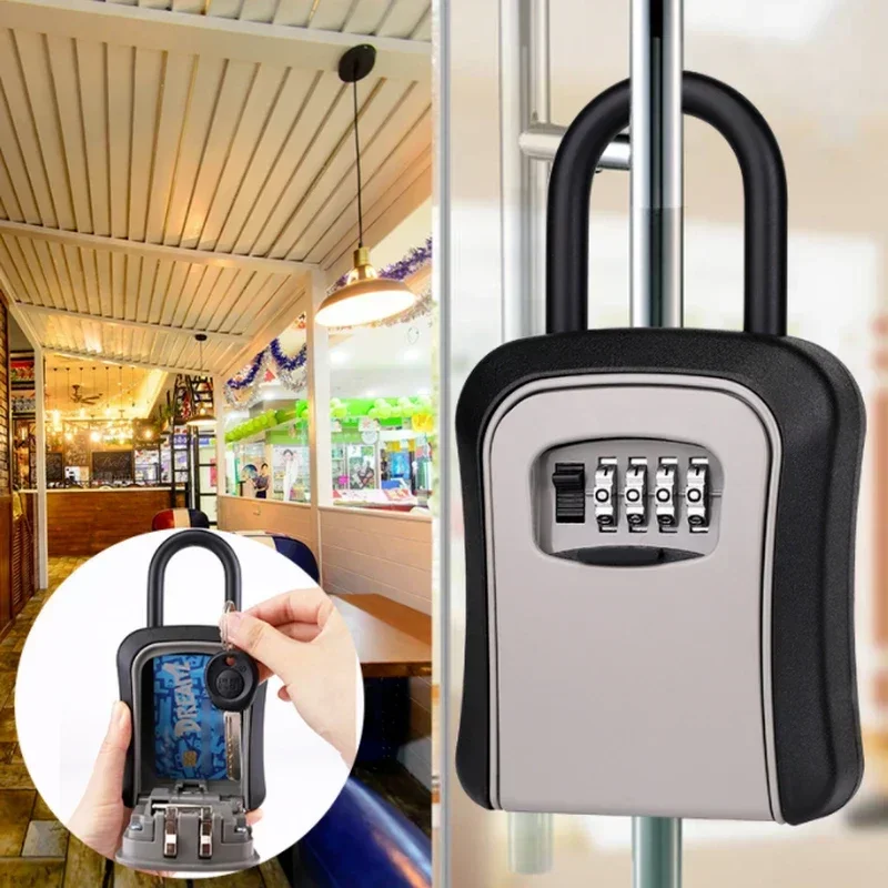 Password Key Box Outdoor Key Safe Lock Box Decoration Key Code Storage Wall Mounted Password Box