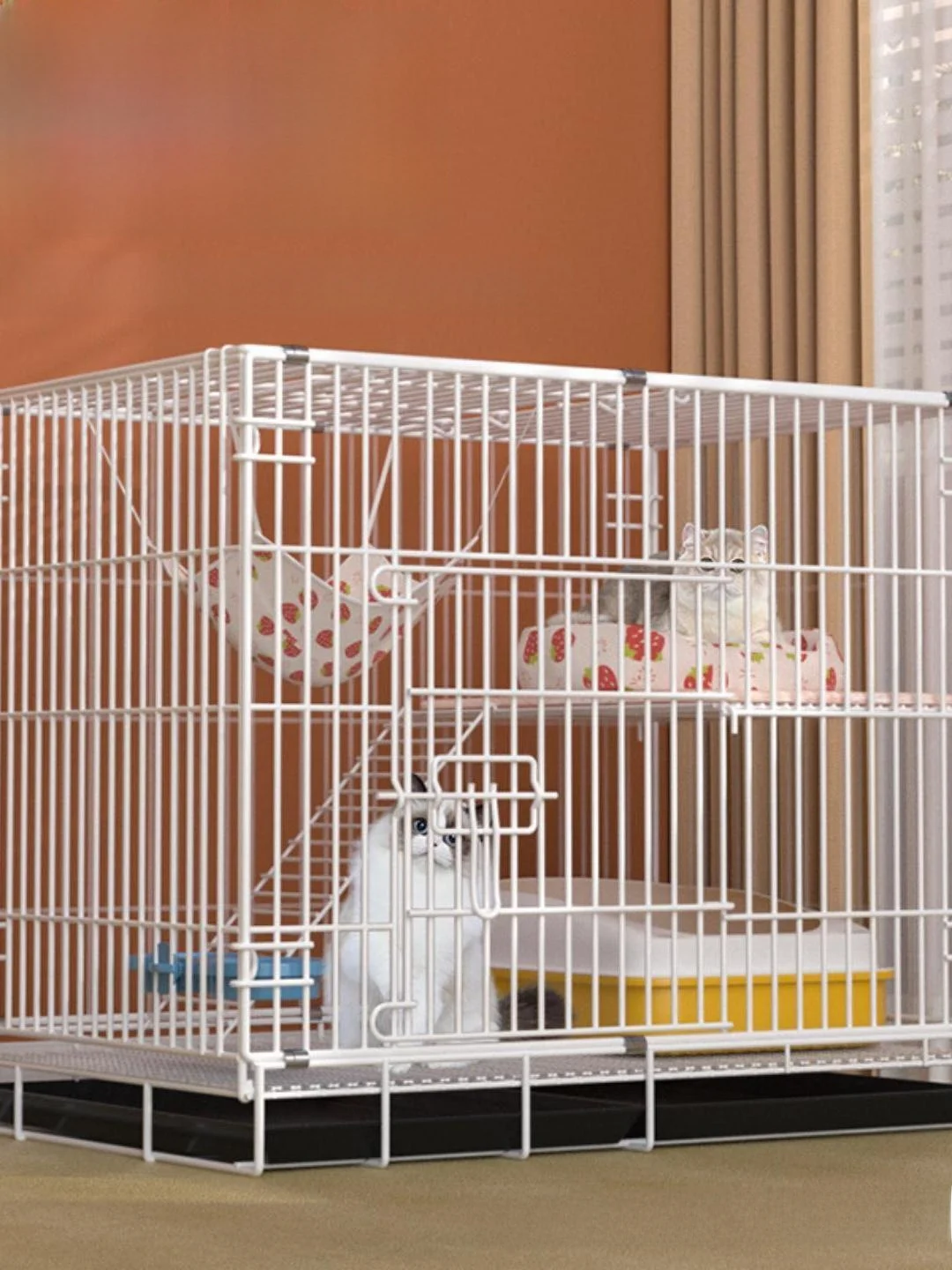 

Double Layer Cage Super Large Free Space Indoor No Staable Toilet Inteated Villa Special Nest