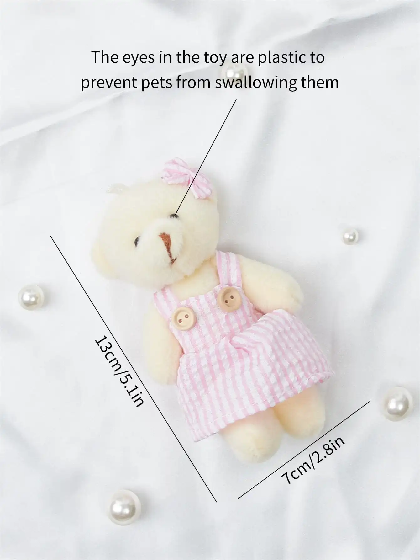 Apron Bear Style Pet Dog Toy Plush Toy Dog Supplies Suitable For All Small Dogs Pet Toys Fun Durable Chewing Teeth