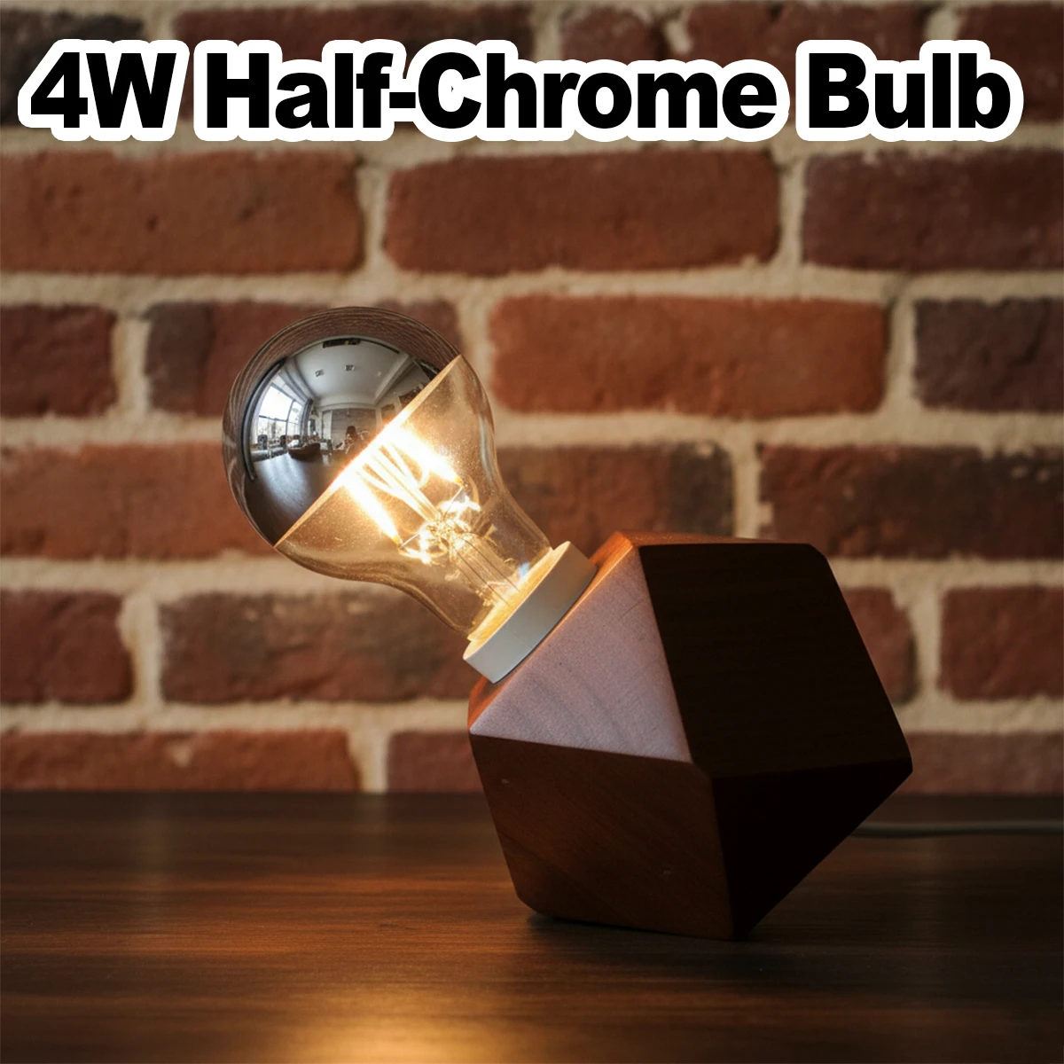 Edison E27 E14 Vintage LED Filament Bulb Classic Decorative Light Bulbs For Photo Studio Cafe Lighting Half Chrome Head Style 4w