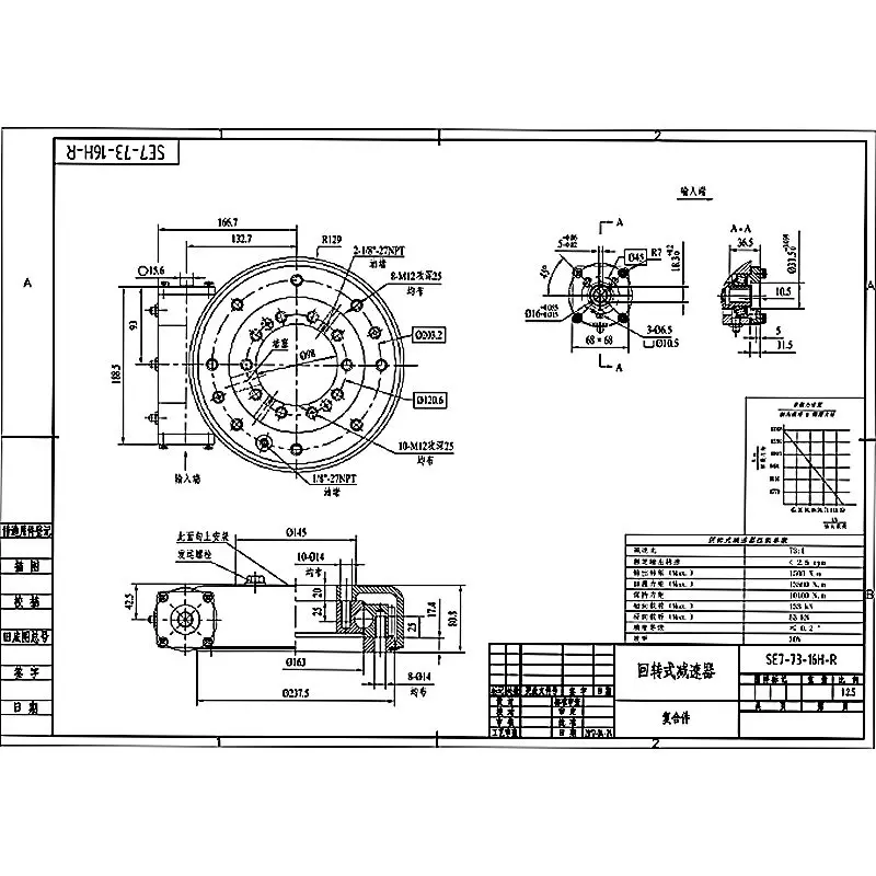 Worm Gear Turntable, Fence Type Rotary Gear Reducer Drive, Rotary Drive Reducer