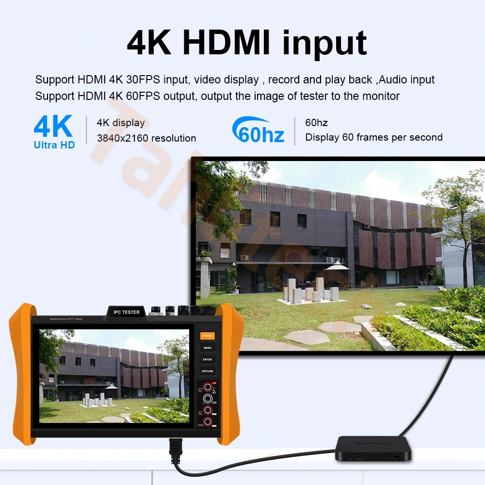 CCTV IPC Tester ip cctv tester H12-MOVTADHSEF  cftv CVI / TVI / AHD/ HDMI / VGA / SFP /PoE All-in-one 8K H.265 IP Camera Tester