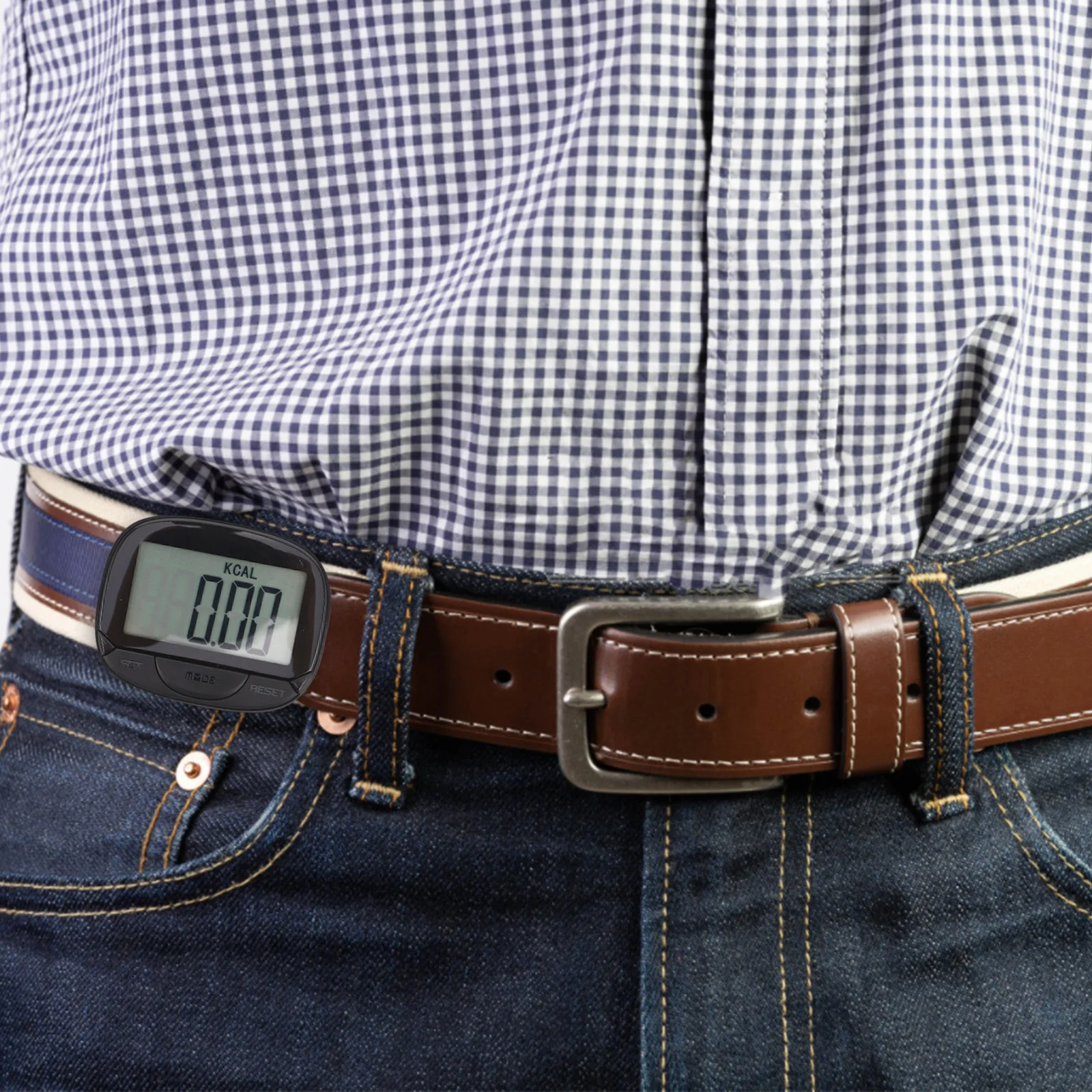 

Digital Pedometer for Walking Large Screen Step Counter Clip on Waist Tracker Fit Men Women Seniors Count Steps Distance