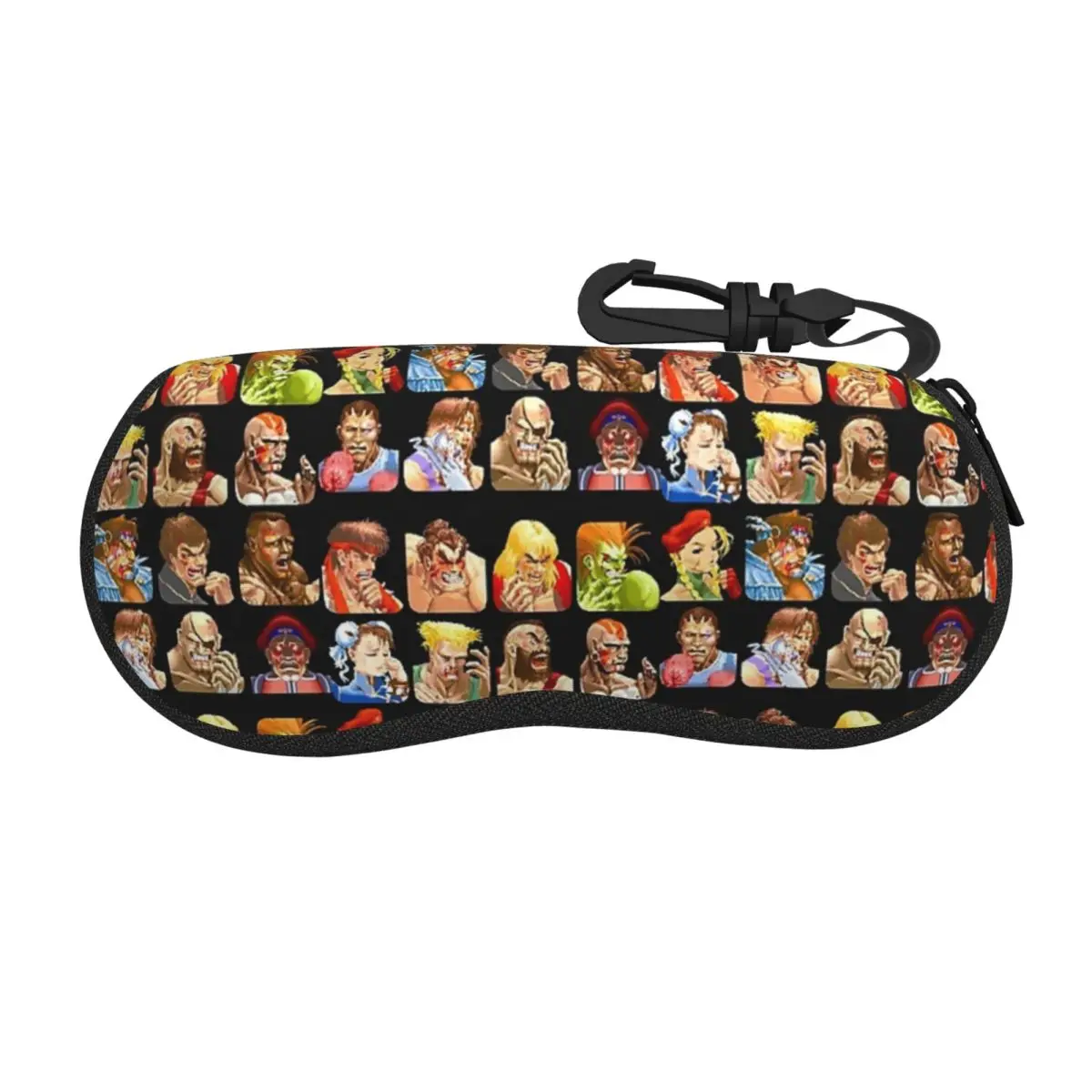 Defeated Portraits Super Street Fighter Shell Glasses Case Portable Sunglasses Box Women Men Soft Eyeglass Bag Pouch