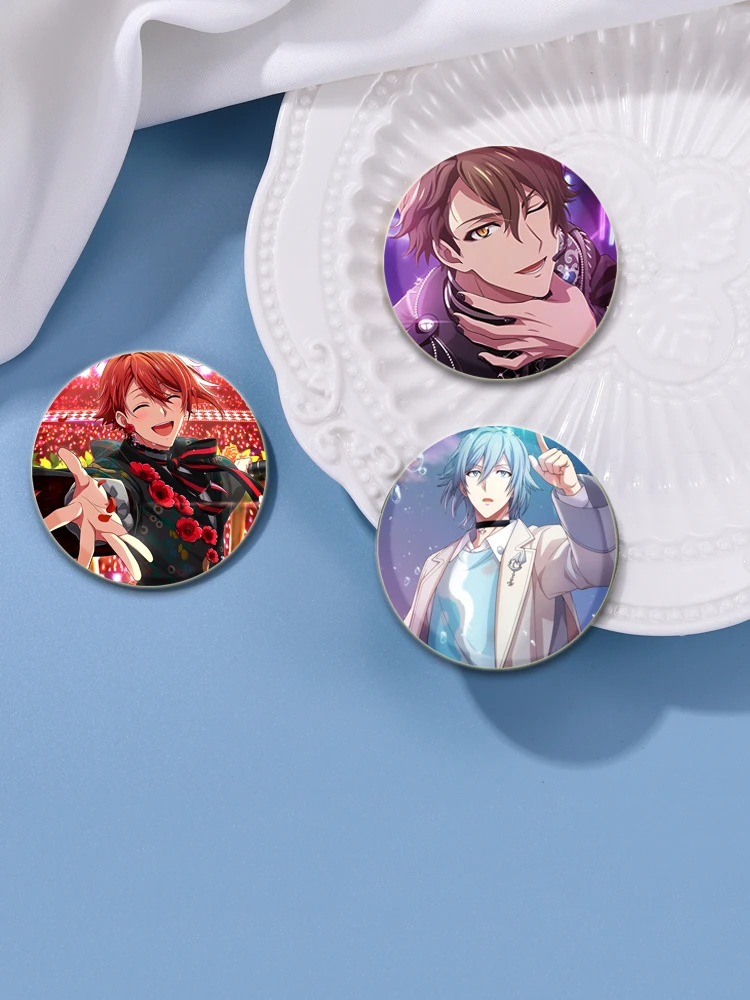 Broche esmaltado de Anime IDOLiSH7, insignia de cuello de mochila, alfileres de solapa hechos a mano de dibujos animados, regalos de joyería para amigos, 32/44/58mm