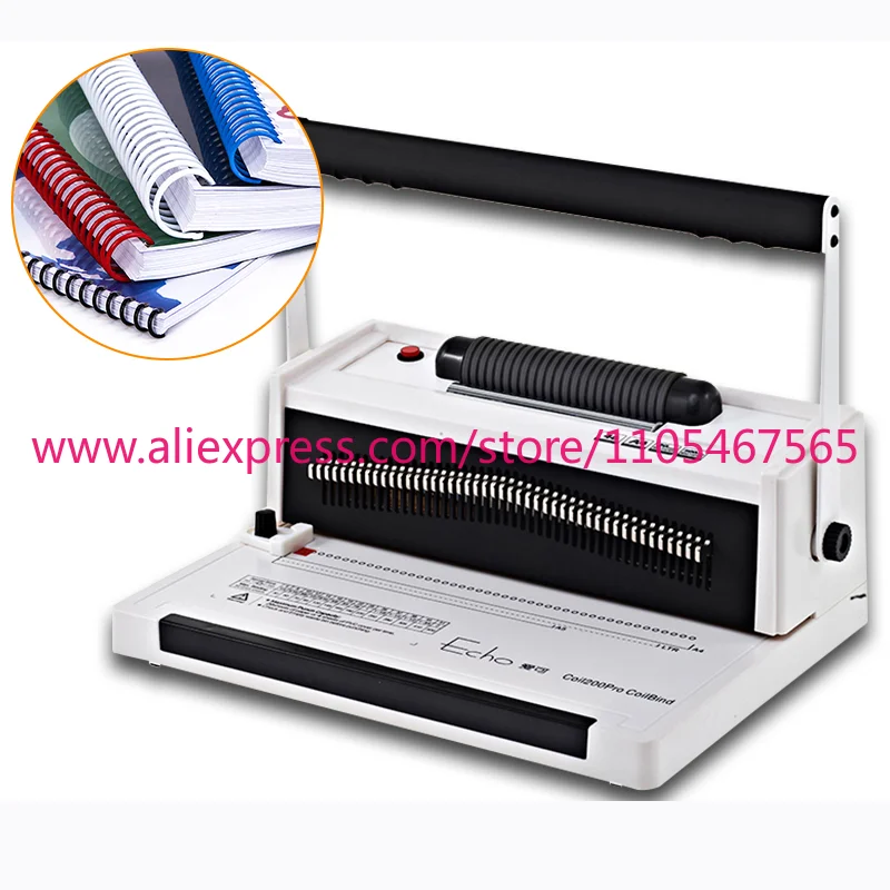 S20A Manual 46 Hole Adjustable A 4 Size 300mm Calendar Below Single Coil Spiral Plastic Wire Strapping Machine