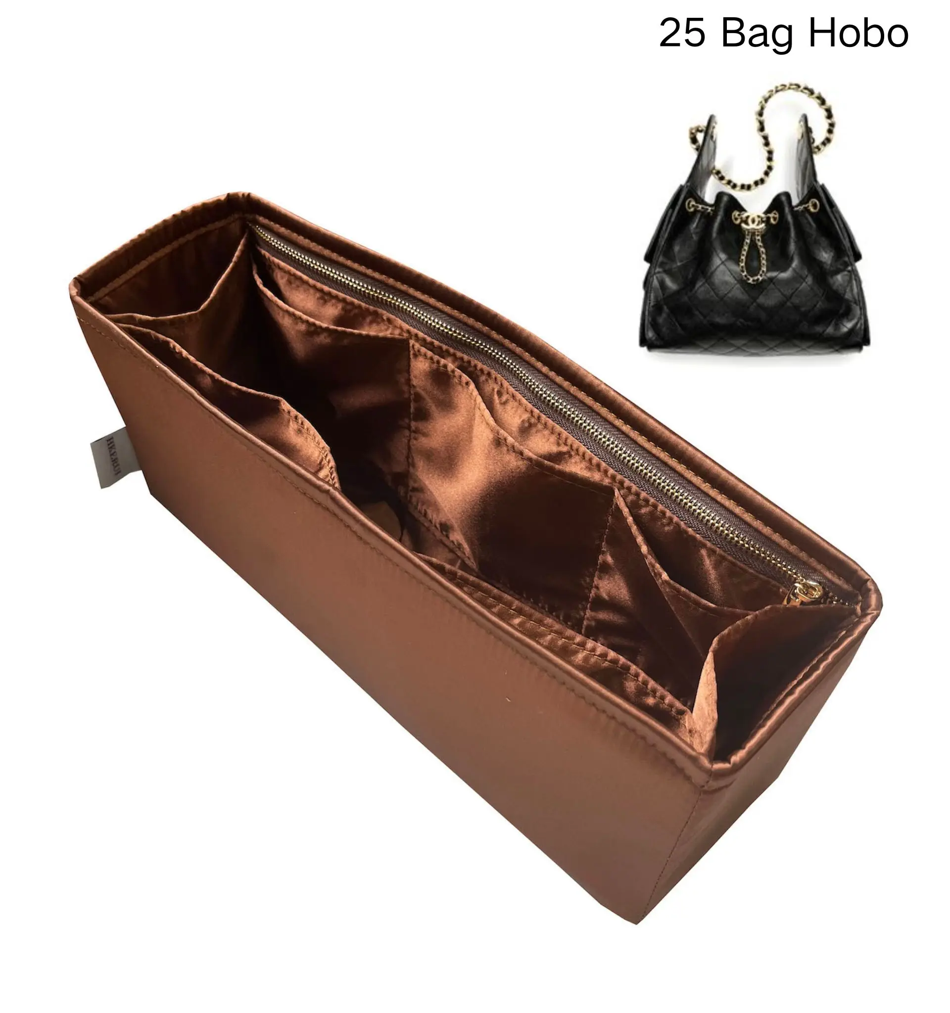 Organizer Insert Acetate Silk Bag Organizer Lining Protective Makeup for 25 Bag Hobo Storage Inner Bag Lightweight Shaper