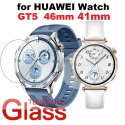 2-6 PCS Screen Protector For Huawei Watch GT 5 41MM 46MM Tempered Glass Full Cover Anti-scratch Film For huawei GT5 Accessories