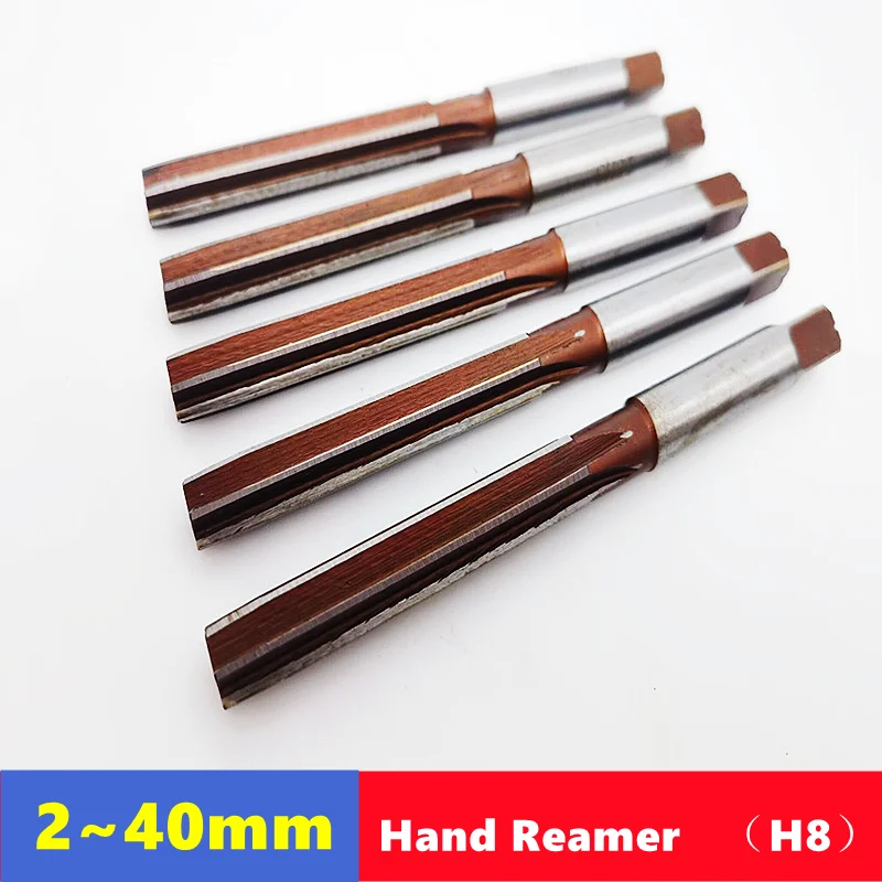 H8 manual straight slot reamer 2-40mm, 9Sicr manual square shank reamer, manual reaming and precision cutting milling cutter