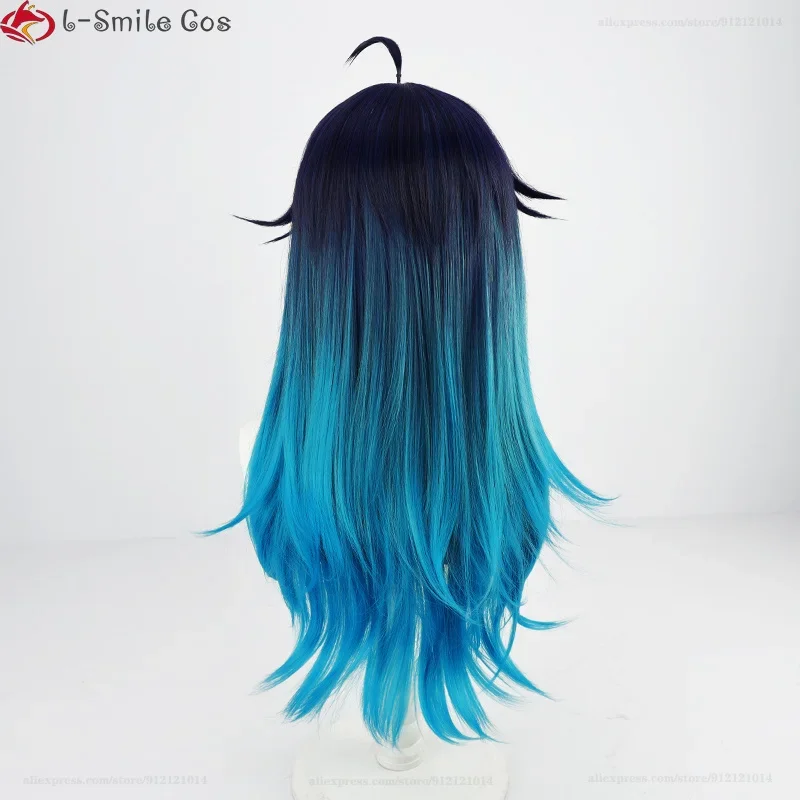 Gioco Genshin Impact Cosplay Venti Parrucca Donna 65 cm Capelli lunghi Sintetici resistenti al calore Festa di Halloween Donna Ragazza Parrucche + Protezione parrucca