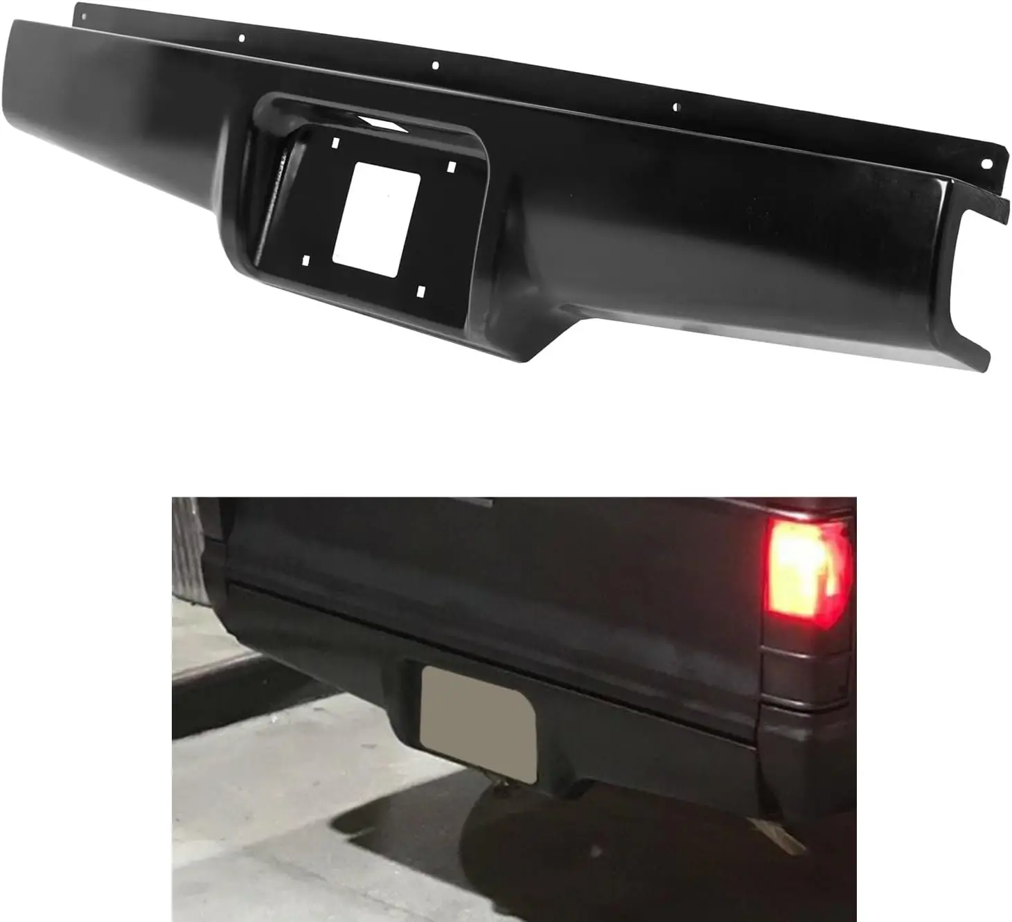 

Стальной задний бампер (ролл-пан) для пикапов Chevrolet S10 и GMC S15 Sonoma Light 1982-1993 годов выпуска