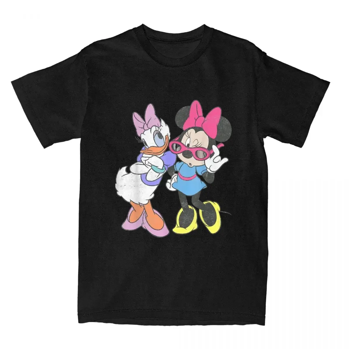 Men Women Mickey Anime Mouse Funny T Shirts Merch Kawaii Minnie Pure Cotton Tops T-shirt Novelty Tee Shirt