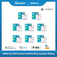 SONOFF MINI-D MINI Dry Wi-Fi Matter interruptor inteligente relé de contacto seco inteligente DC motores de baja potencia para puertas de garaje calderas a través de Alexa