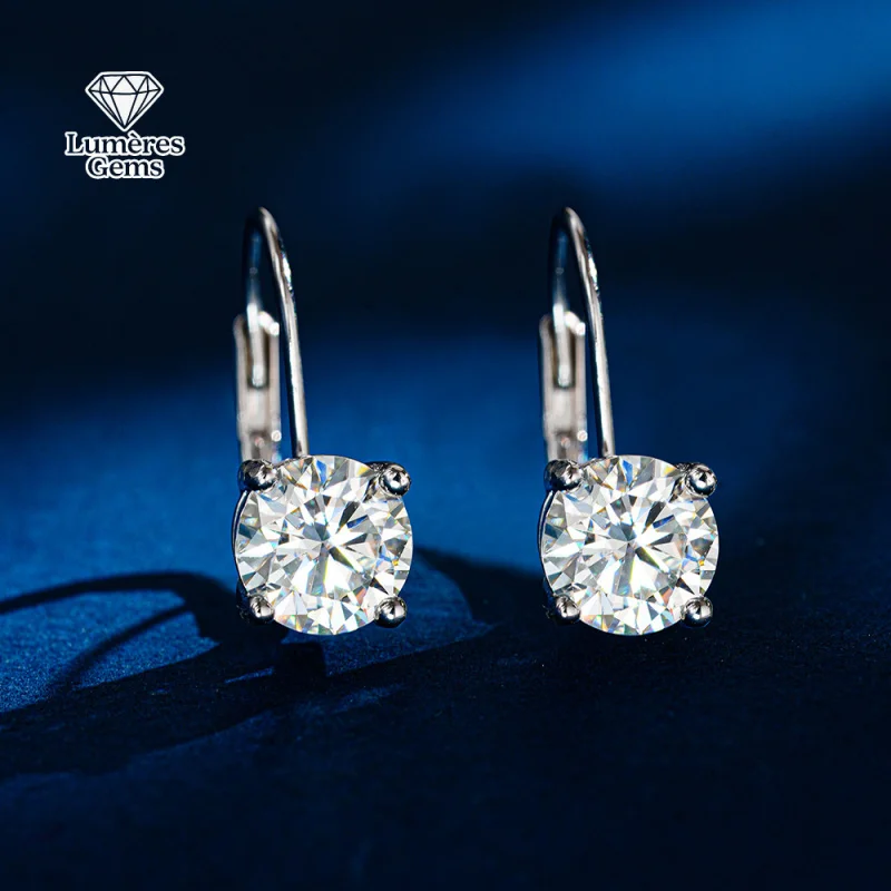 LumièRe Gems Classic Pure 18K French Morganite Earrings - Perfect For Women, Featuring Elegant And Luxurious Fashion Style.