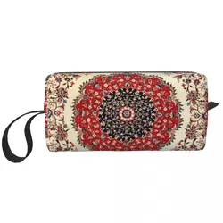 Cute North persiano antico tappeto da viaggio borsa da toilette per le donne Bohemian etnico Kilim borsa per il trucco cosmetico Beauty Storage Dopp Kit