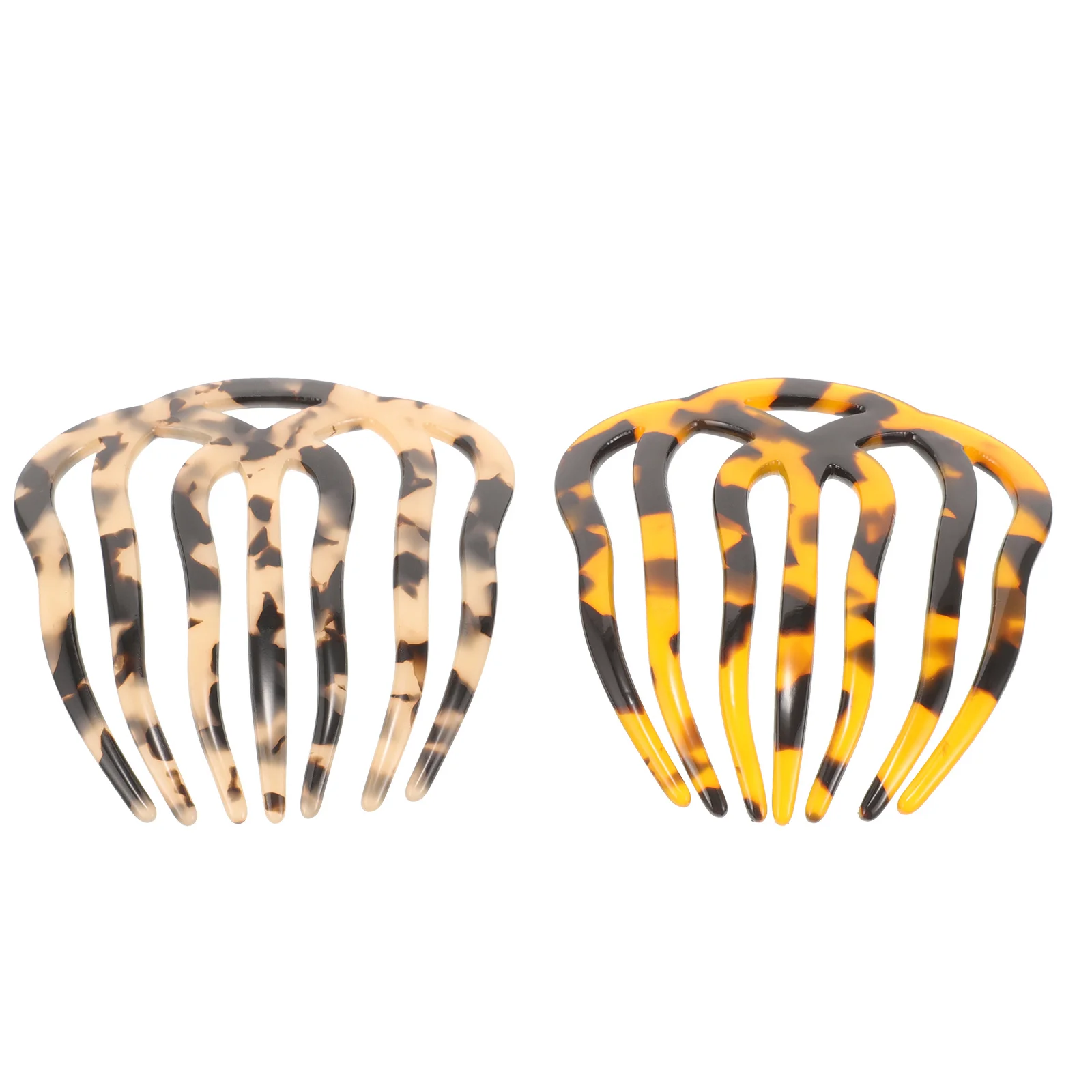 

2 шт., винтажные парикмахерские ретро для женщин и девочек, стильные аксессуары для волос, прочные парикмахерские расчески с семью зубьями, многофункциональные волосы