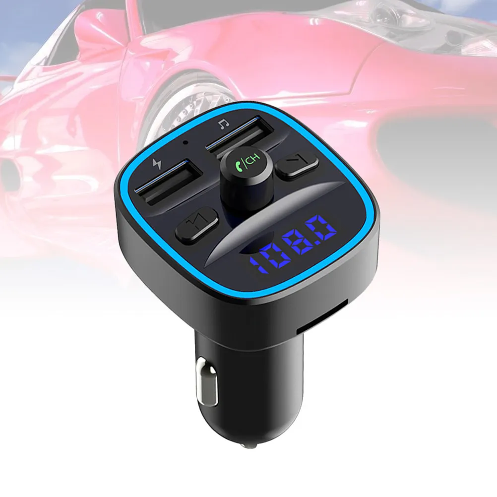 Car Fm Transmitter Vehicle Mp3 Player LED Display USB Charge Hands Free Multi Player Compatible