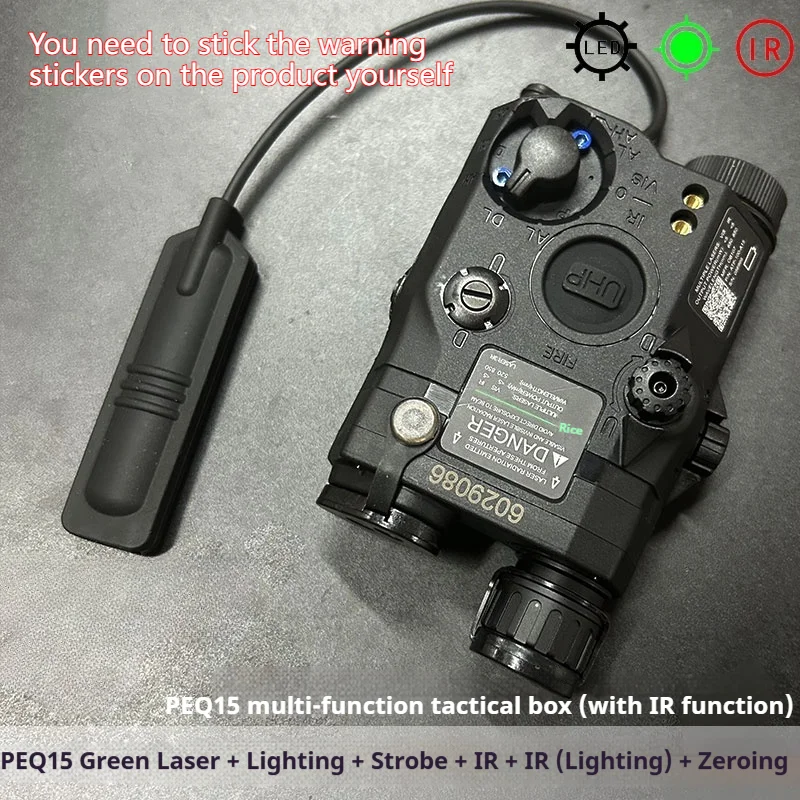 Tactical Airsoft PEQ-15 PEQ15 LA5C Red Dot Groen Blauw IR Invullicht Laser Indicator Wapen Scout Light LED Strobe Zaklamp PEQ - afbeelding 1