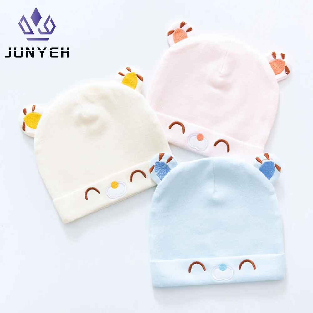 100% Cotton Baby Hat Spring Autumn Winter Newborn Baby Boys Girls Double-layer Fetal Hats For Kids 0-6 Month Protection