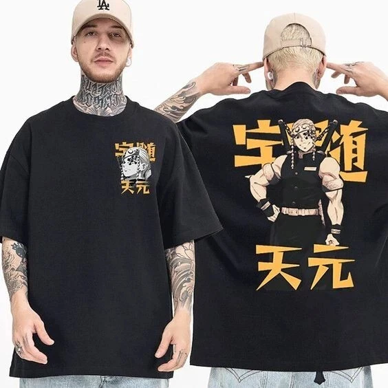 Demon Slayer Uzui Tengen Anime Manga T-Shirt Kostüme Polyester Unisex