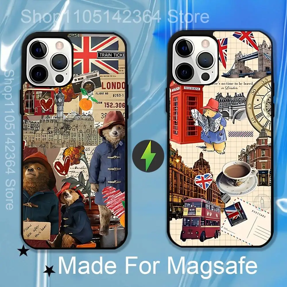 

CUTE BearS P-paddington-bear Case For iPhone 17,16,15,14,13,12,11,Pro,Max,Plus,Mini,SE4,E Magnetic Magsafe Wireless Charging