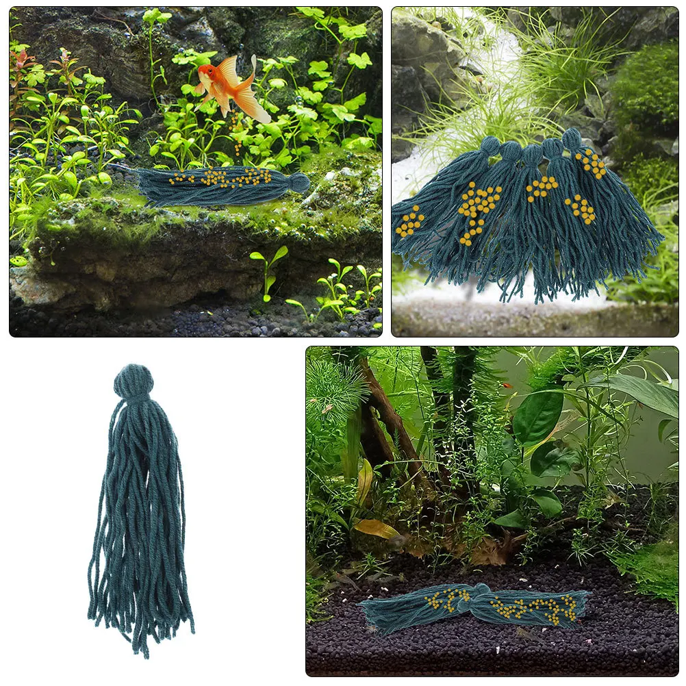 

10Pcs Fish Breeding Mop Floating Wool Yarn for Fish Tank Egg Attachment Spawning Mops Aquarium Decoration Spawning Mop Aquarium