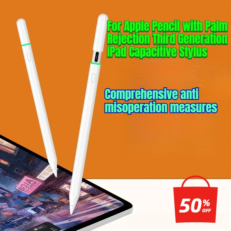 

For Apple Pencil with Palm Rejection Third Generation IPad Capacitive Stylus