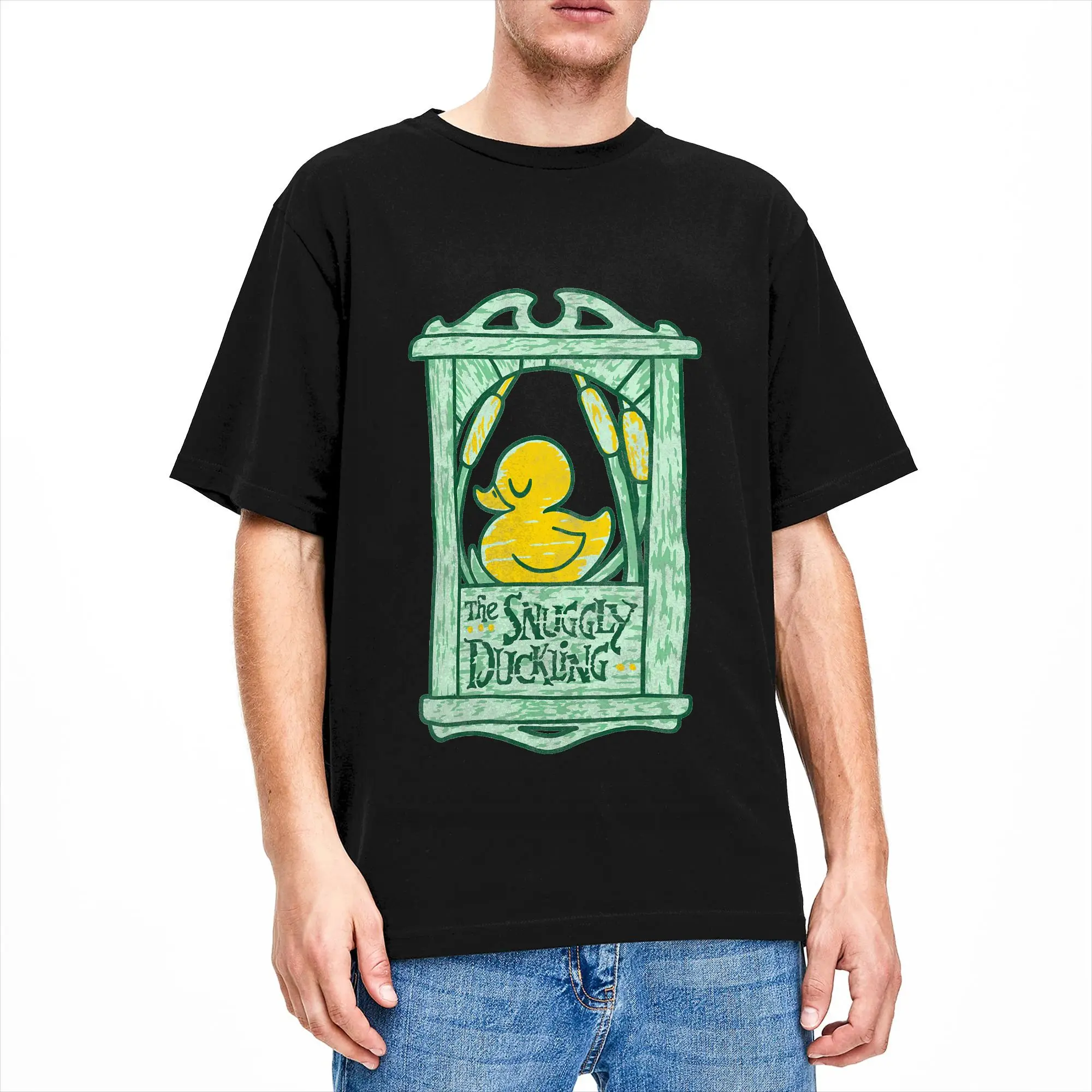 The Snuggly Duckling Vintage Sign Men's T Shirt  Unique Tee Shirt Short Sleeve Round Collar T-Shirts Cotton New Arrival Clothes